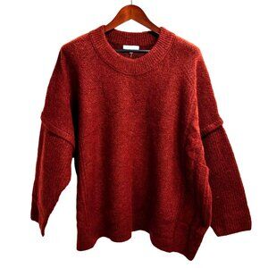 NWT Madewell Women's Recycled Polyester/Wool Blend Sweater Rust 3X